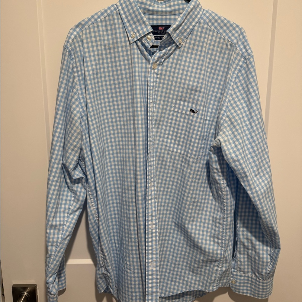 Vineyard Vines Blue Checkered Shirt